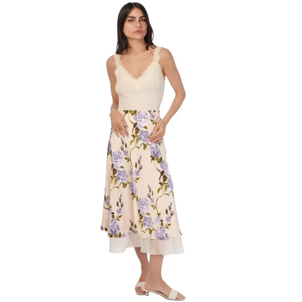 Cami NYC Genoa Silk Midi Skirt XS Moonflower Floral - Picture 15 of 16